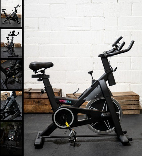 Black exercise spin bike - exercise,