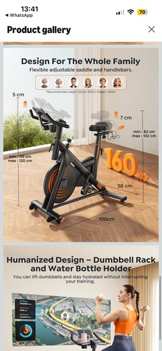 Burever exercise bike - with, lcd